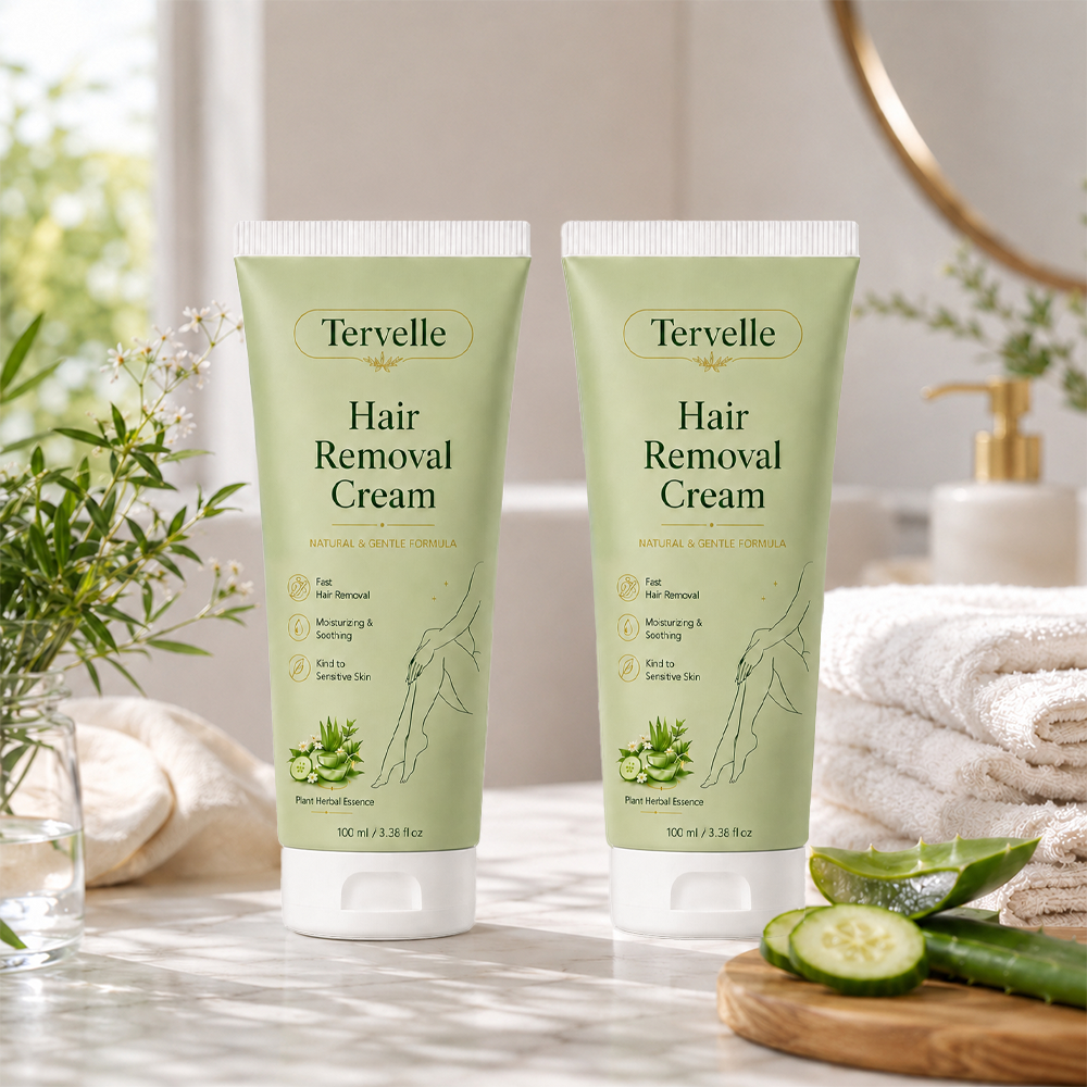 Tervelle™ Premium Depilatory Cream for Women and Men | Natural Gentle Hair Remover