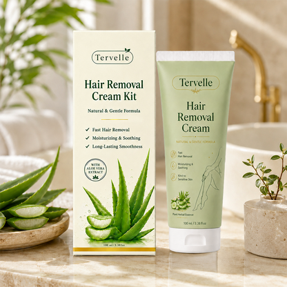 Tervelle™ Premium Depilatory Cream for Women and Men | Natural Gentle Hair Remover