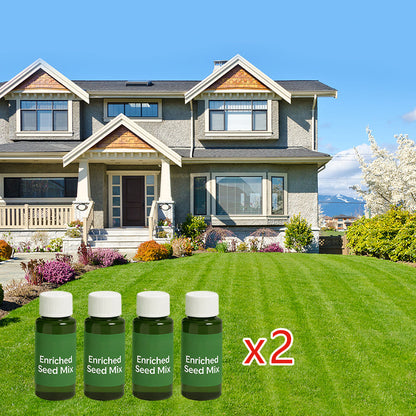 Easy Spray-On Grass Seed & Fertilizer Solution - Instantly Restore Thicker, Greener Lawns in Days (Includes Sprayer & Formula（副本）