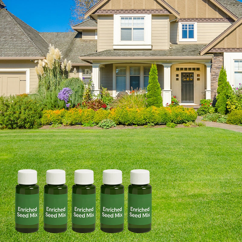 Easy Spray-On Grass Seed & Fertilizer Solution - Instantly Restore Thicker, Greener Lawns in Days (Includes Sprayer & Formula（副本）
