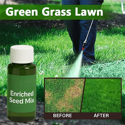 Easy Spray-On Grass Seed & Fertilizer Solution - Instantly Restore Thicker, Greener Lawns in Days (Includes Sprayer & Formula（副本）